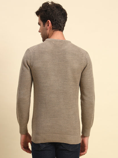 Sweater for Men | Winter Wear Acrylic Fabric Pull-On Closure Round Neck Regular Fit Solid Pattern