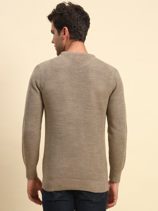 Sweater for Men | Winter Wear Acrylic Fabric Pull-On Closure Round Neck Regular Fit Solid Pattern