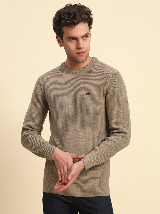 Sweater for Men | Winter Wear Acrylic Fabric Pull-On Closure Round Neck Regular Fit Solid Pattern