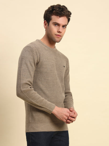 Sweater for Men | Winter Wear Acrylic Fabric Pull-On Closure Round Neck Regular Fit Solid Pattern