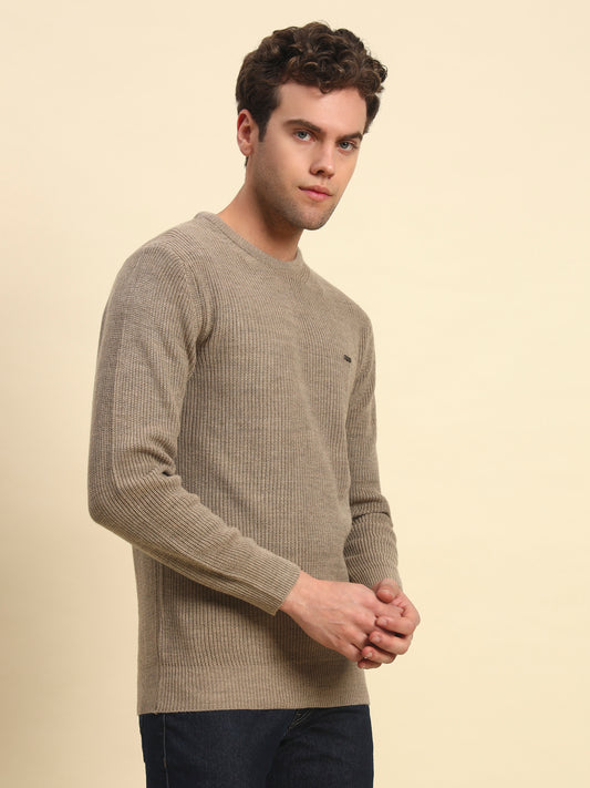 Sweater for Men | Winter Wear Acrylic Fabric Pull-On Closure Round Neck Regular Fit Solid Pattern