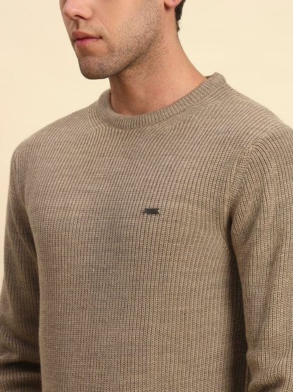 Sweater for Men | Winter Wear Acrylic Fabric Pull-On Closure Round Neck Regular Fit Solid Pattern