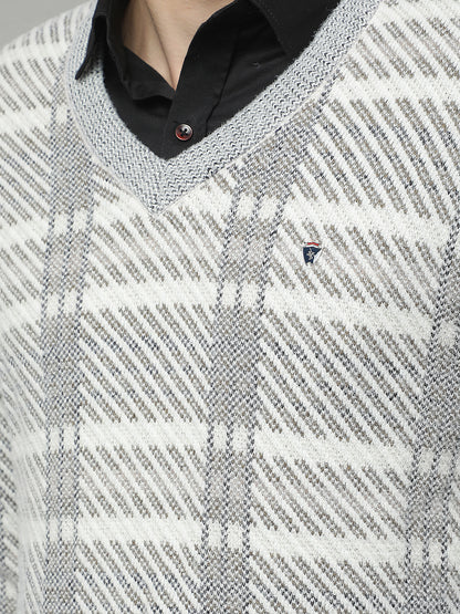 Sweater for Men | Winter Wear 100 % ACRYLIC Fabric Pull-On Closure V-NECK Regular Fit JACQUARD Pattern