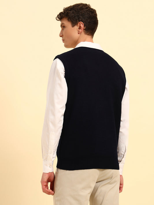 Sweater for Men | Winter Wear Acrylic Fabric Pull-On Closure V-Neck Regular Fit Checkered Pattern