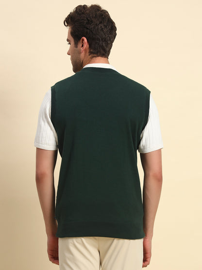 Sweater for Men | Winter Wear Acrylic Fabric Pull-On Closure V-Neck Regular Fit Solid Pattern