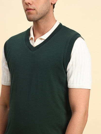 Sweater for Men | Winter Wear Acrylic Fabric Pull-On Closure V-Neck Regular Fit Solid Pattern