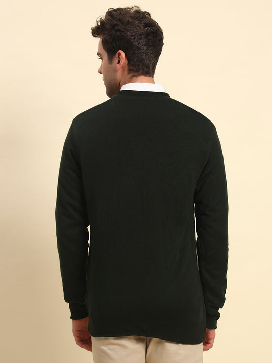 Sweater for Men | Winter Wear Acrylic Fabric Pull-On Closure V-Neck Regular Fit Solid Pattern