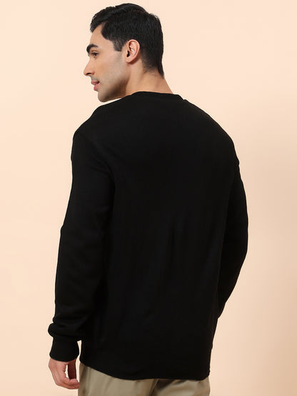 Sweater for Men | Winter Wear Acrylic Fabric Pull-On Closure V-Neck Regular Fit Solid Pattern
