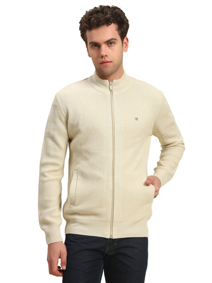 Sweater for Men | Winter Wear Acrylic Fabric Zipper Closure Mock Neck Regular Fit Solid Pattern