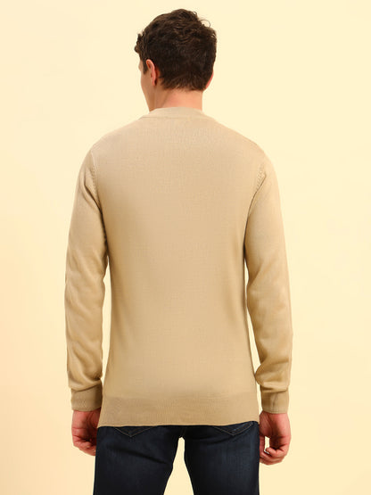 Sweater for Men | Winter Wear Acrylic Fabric Pull-On Closure Round Neck Regular Fit Solid Pattern