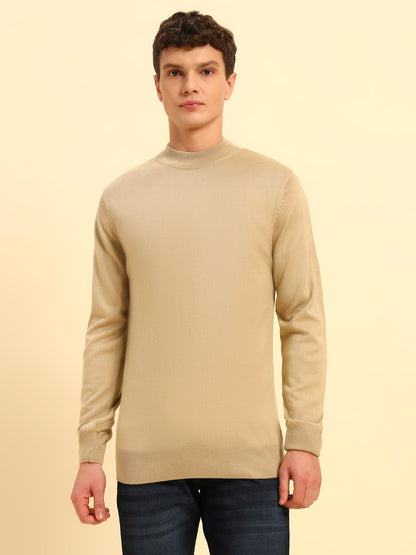 Sweater for Men | Winter Wear Acrylic Fabric Pull-On Closure Round Neck Regular Fit Solid Pattern