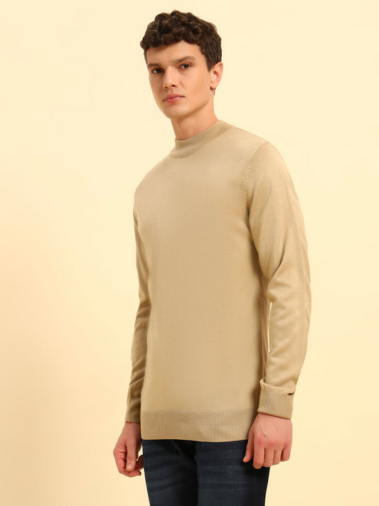 Sweater for Men | Winter Wear Acrylic Fabric Pull-On Closure Round Neck Regular Fit Solid Pattern