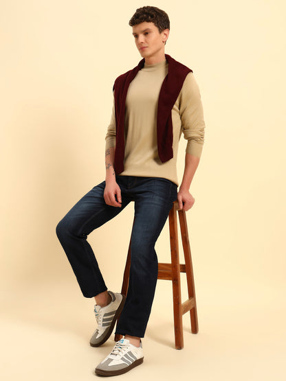 Sweater for Men | Winter Wear Acrylic Fabric Pull-On Closure Round Neck Regular Fit Solid Pattern
