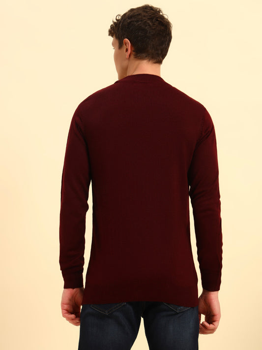 Sweater for Men | Winter Wear Acrylic Fabric Pull-On Closure Round Neck Regular Fit Solid Pattern