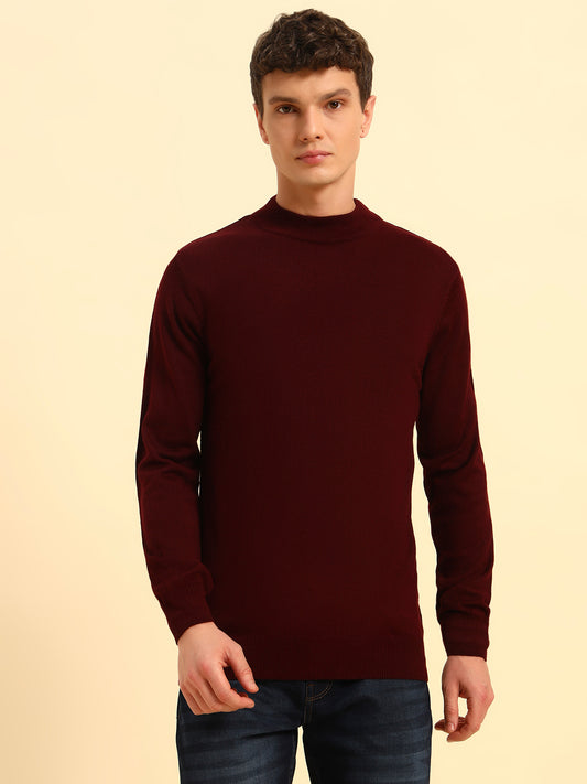 Sweater for Men | Winter Wear Acrylic Fabric Pull-On Closure Round Neck Regular Fit Solid Pattern