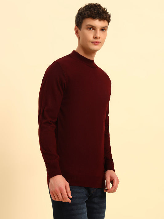 Sweater for Men | Winter Wear Acrylic Fabric Pull-On Closure Round Neck Regular Fit Solid Pattern