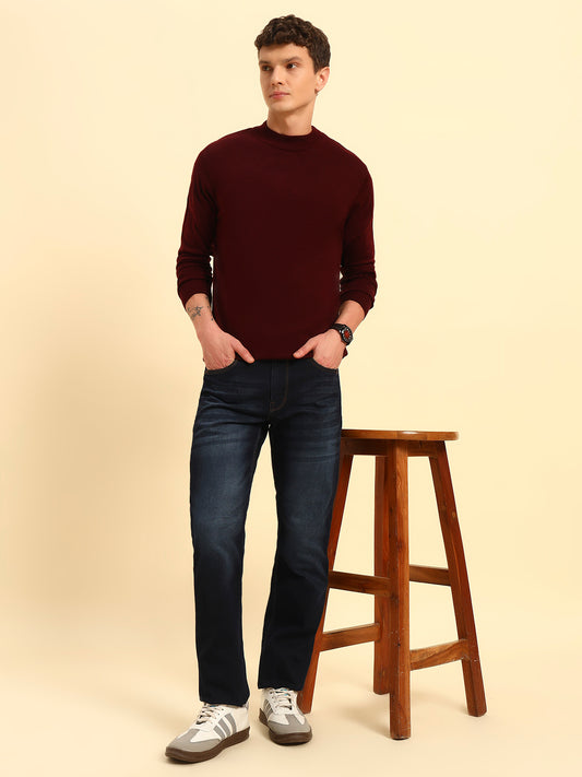 Sweater for Men | Winter Wear Acrylic Fabric Pull-On Closure Round Neck Regular Fit Solid Pattern