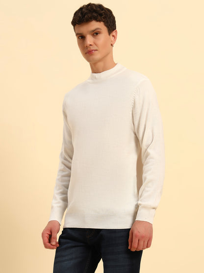 Sweater for Men | Winter Wear Acrylic Fabric Pull-On Closure Round Neck Regular Fit Solid Pattern