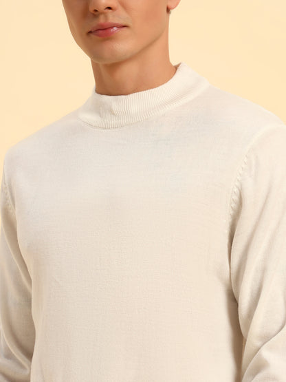 Sweater for Men | Winter Wear Acrylic Fabric Pull-On Closure Round Neck Regular Fit Solid Pattern