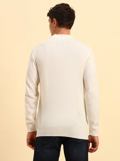 Sweater for Men | Winter Wear Acrylic Fabric Pull-On Closure Round Neck Regular Fit Solid Pattern
