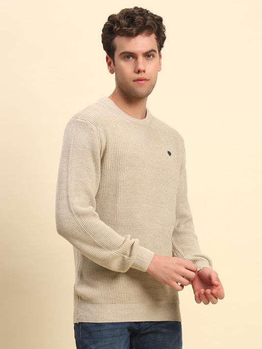 Sweater for Men | Winter Wear Acrylic Fabric Pull-On Closure Round Neck Regular Fit Solid Pattern