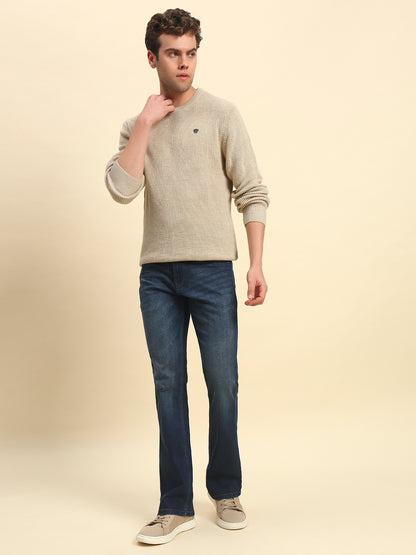 Sweater for Men | Winter Wear Acrylic Fabric Pull-On Closure Round Neck Regular Fit Solid Pattern