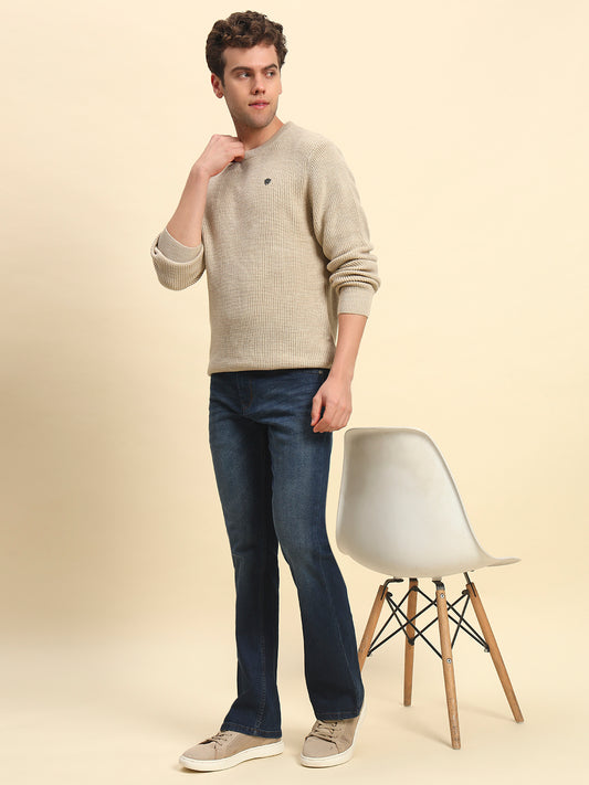 Sweater for Men | Winter Wear Acrylic Fabric Pull-On Closure Round Neck Regular Fit Solid Pattern