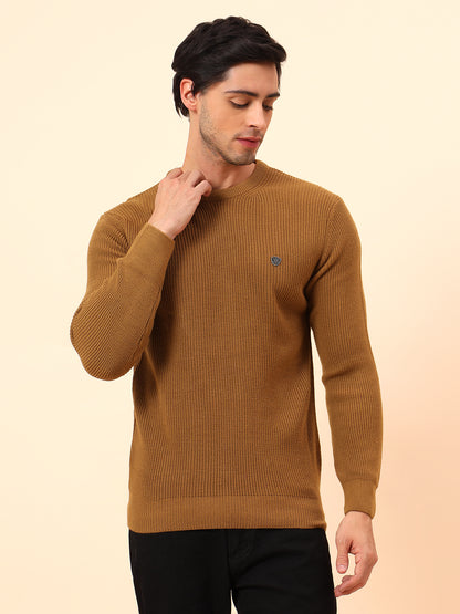 Sweater for Men | Winter Wear Acrylic Fabric Pull-On Closure Round Neck Regular Fit Self Design Pattern