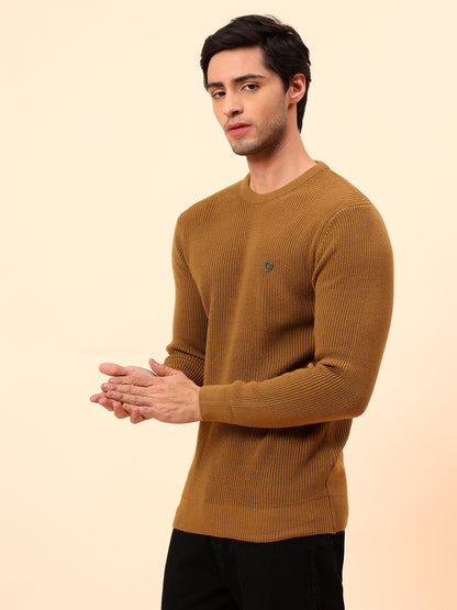 Sweater for Men | Winter Wear Acrylic Fabric Pull-On Closure Round Neck Regular Fit Self Design Pattern