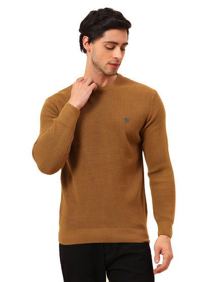 Sweater for Men | Winter Wear Acrylic Fabric Pull-On Closure Round Neck Regular Fit Self Design Pattern