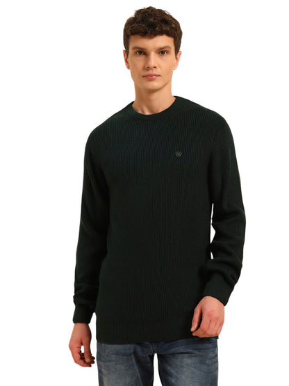 Sweater for Men | Winter Wear Acrylic Fabric Pull-On Closure Round Neck Regular Fit Self Design Pattern