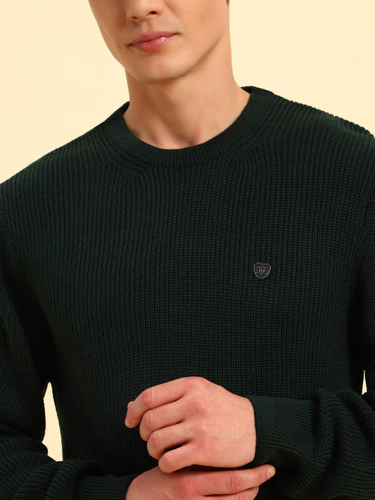 Sweater for Men | Winter Wear Acrylic Fabric Pull-On Closure Round Neck Regular Fit Self Design Pattern