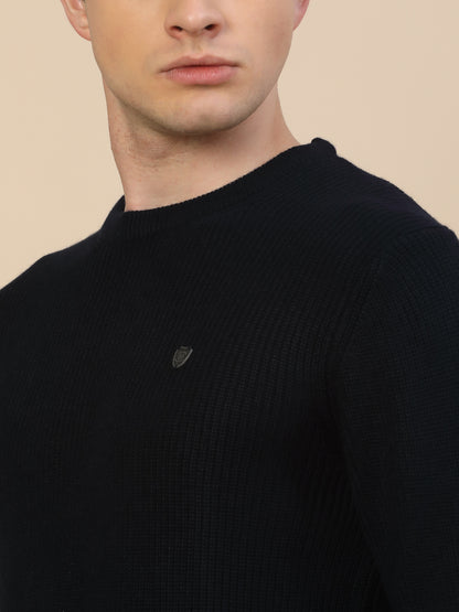 Sweater for Men | Winter Wear Acrylic Fabric Pull-On Closure Round Neck Regular Fit Self Design Pattern