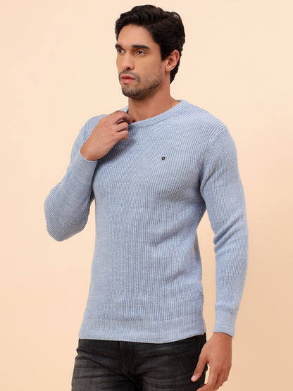 Sweater for Men | Winter Wear Acrylic Fabric Pull-On Closure Round Neck Regular Fit Self Design Pattern