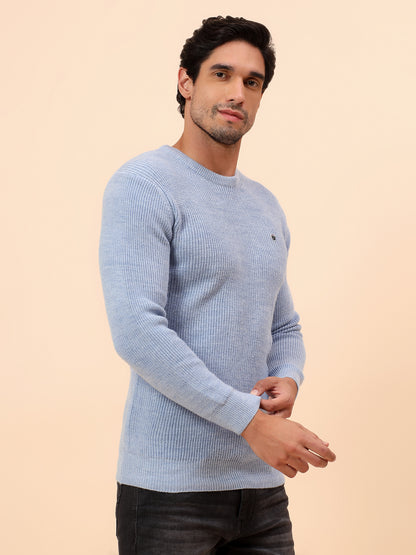 Sweater for Men | Winter Wear Acrylic Fabric Pull-On Closure Round Neck Regular Fit Self Design Pattern