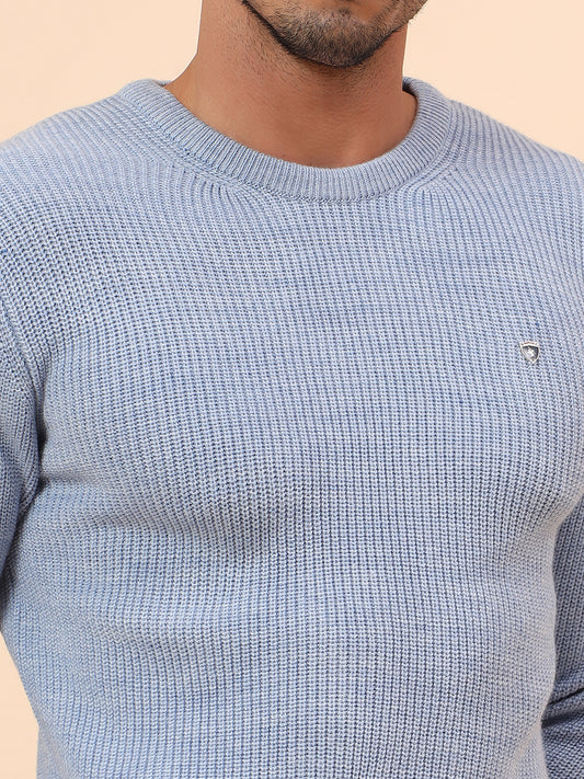 Sweater for Men | Winter Wear Acrylic Fabric Pull-On Closure Round Neck Regular Fit Self Design Pattern