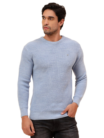 Sweater for Men | Winter Wear Acrylic Fabric Pull-On Closure Round Neck Regular Fit Self Design Pattern