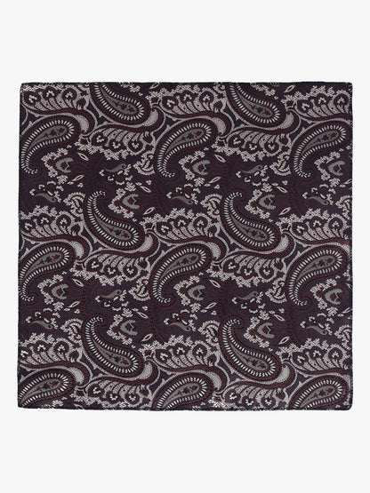 Men's Navy Blue Printed Tie With Pocket Square Set