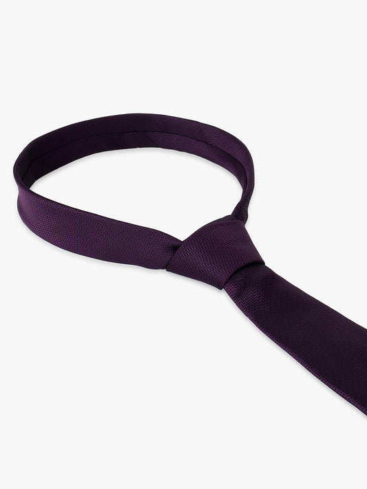 Men's Self Design Purple Regular Broad