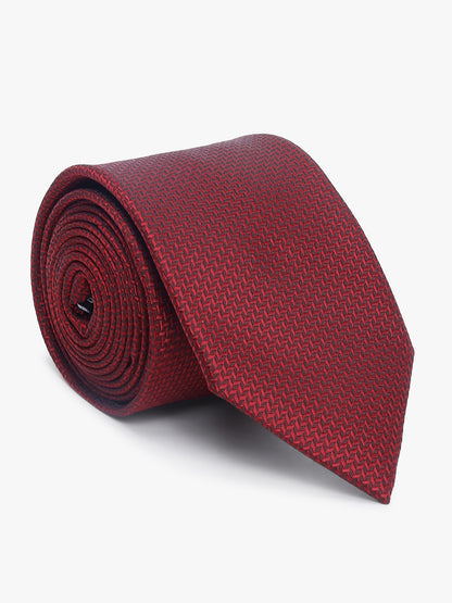 Men's Printed Maroon Tie