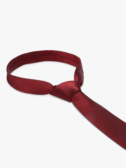 Men's Printed Maroon Tie