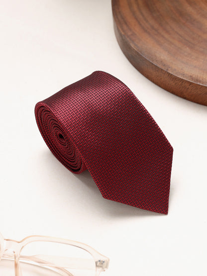 Men's Printed Maroon Tie
