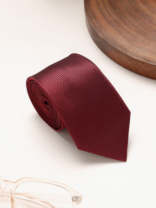 Men's Printed Maroon Tie