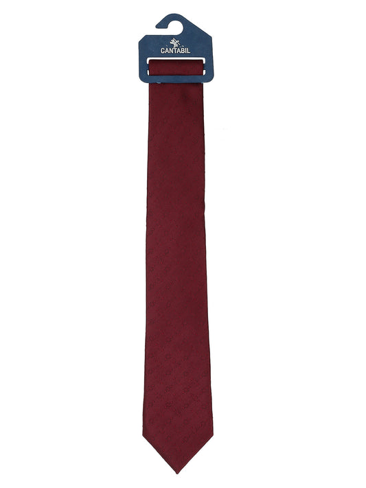 Men's Self Design Maroon Regular Broad