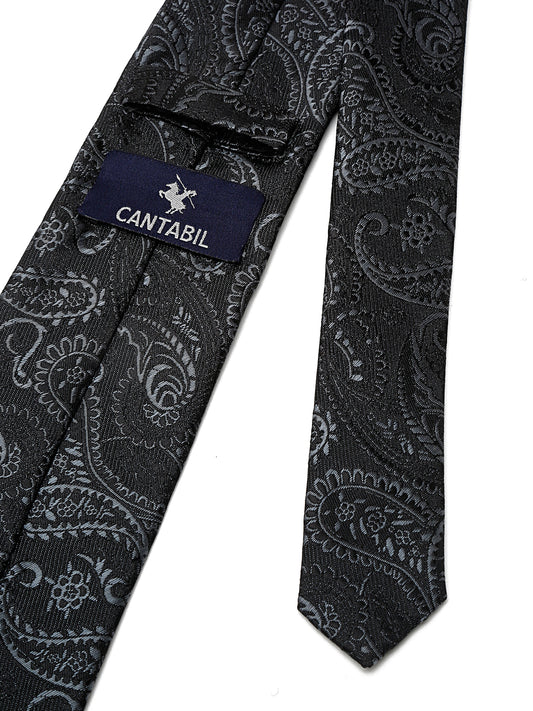 Men's Black Fashion Broad Tie