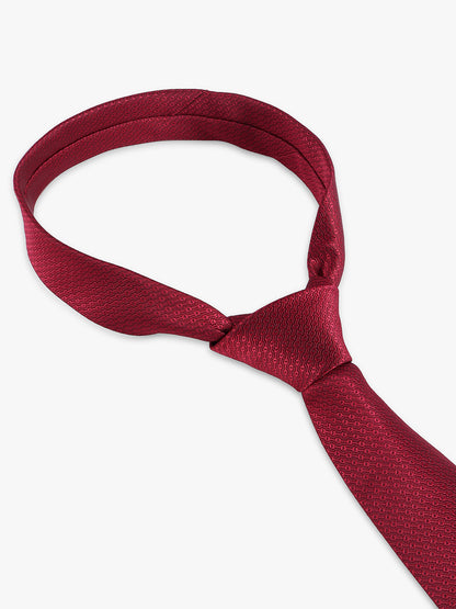 Men's Red Self-Design Broad Tie