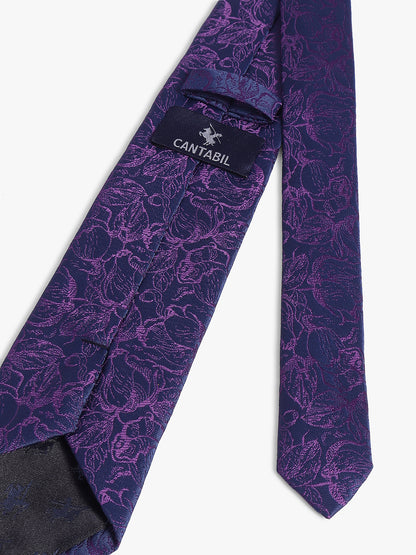 Men's Wine Paisley Printed Broad Tie