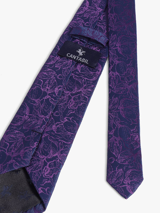 Men's Wine Paisley Printed Broad Tie