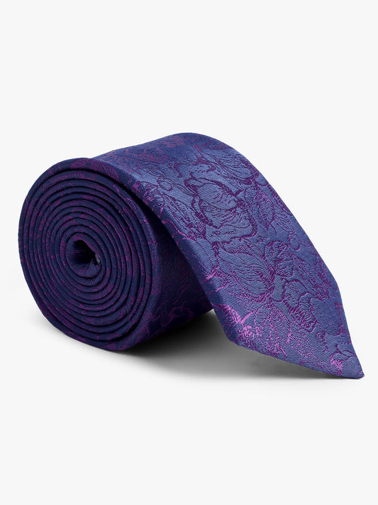 Men's Wine Paisley Printed Broad Tie