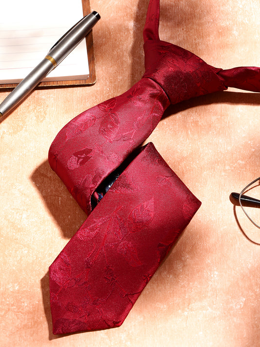 Men's Printed Maroon Regular Broad